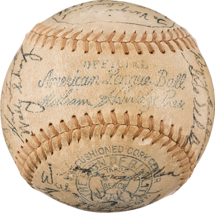 The Finest 1936 Cleveland Indians Team Signed Baseball Bob Feller Rookie PSA DNA