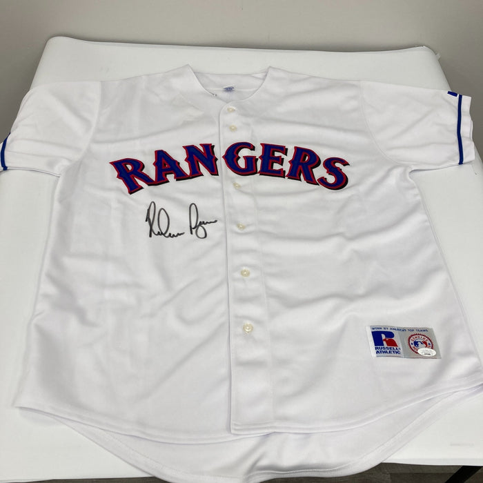 Nolan Ryan Signed 1990's Russell Texas Rangers Game Model Jersey JSA COA