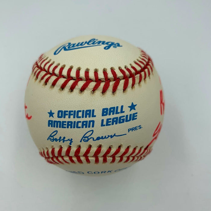 Nancy Sinatra & Freddy Boom Boom Cannon Signed American League Baseball JSA COA