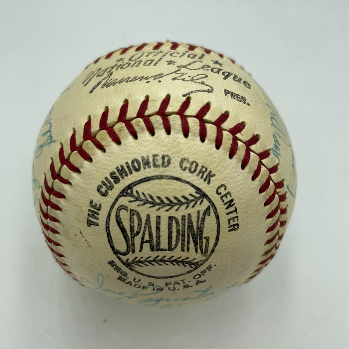 1959 Los Angeles Dodgers World Series Champs Team Signed Baseball Koufax Beckett