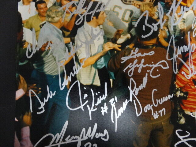 1972 Miami Dolphins Super Bowl Champs Team Signed 11x14 Photo 28 Sigs PSA DNA