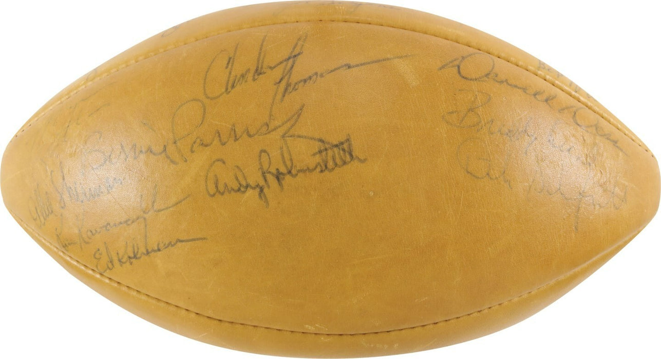 1963 Pro Bowl Team-Signed Football with Jim Brown JSA COA
