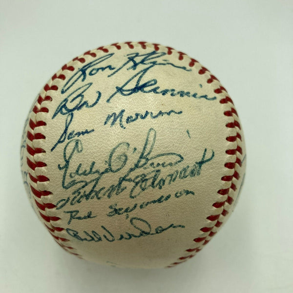 Beautiful Roberto Clemente 1956 Pittsburgh Pirates Team Signed Baseball JSA COA