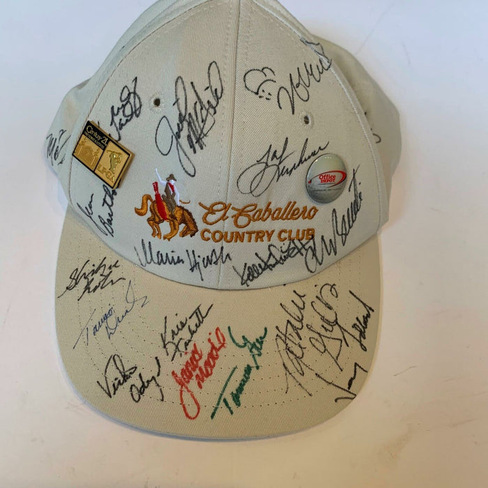 2002 PGA El Caballero Office Depot Signed Golf Cap Hat 20 Sigs With JSA COA