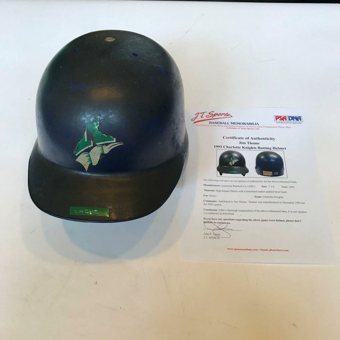 1993 Jim Thome Pre Rookie Game Used Charlotte Knights Indians Helmet PSA DNA COA