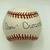 Frank "Crow" Crosetti Single Signed American League Baseball JSA COA NY Yankees