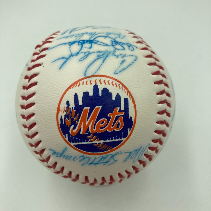 Vintage 1986 New York Mets World Series Champs Team Signed Baseball JSA COA