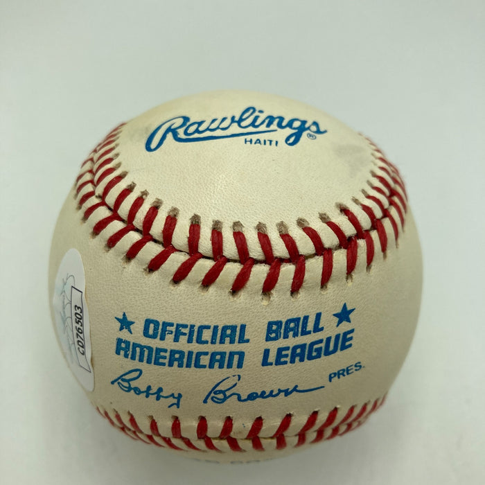 Huntz Hall Signed American League Baseball JSA COA Celebrity Bowery Boys