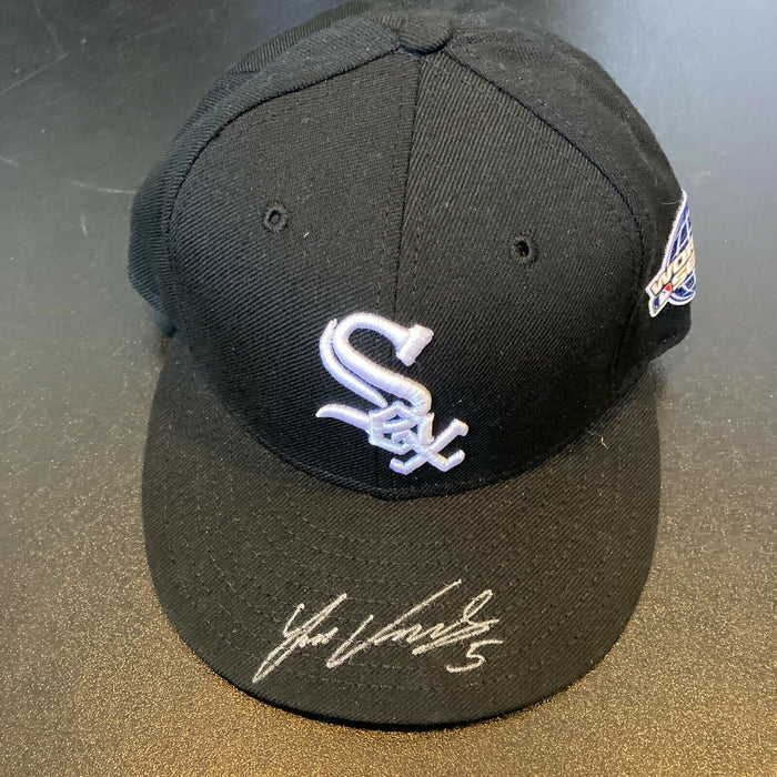 Juan Uribe Signed Chicago White Sox 2005 World Series Game Model Hat Steiner COA