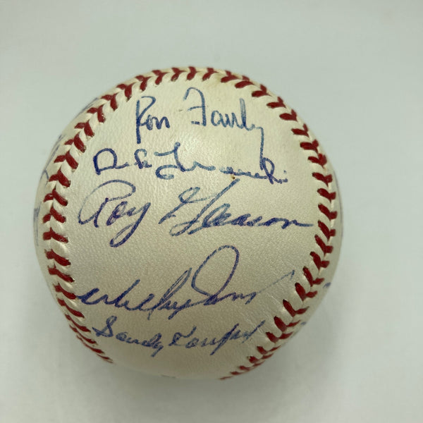 1963 Los Angeles Dodgers World Series Champs Team Signed Baseball Koufax JSA