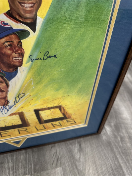 500 Home Run Club Signed Large Photo Litho Mickey Mantle Ted Williams JSA COA