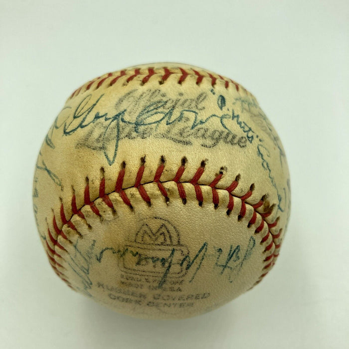 Nice 1953 Milwaukee Braves Team Signed Baseball 28 Sigs Eddie Mathews JSA COA