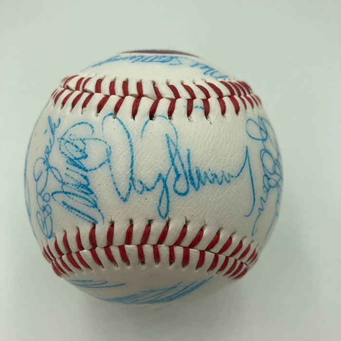 Vintage 1986 New York Mets World Series Champs Team Signed Baseball JSA COA