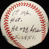 Willie Mays "1st Major League Hit HR Off Spahn 5/28/1951" Signed Baseball JSA