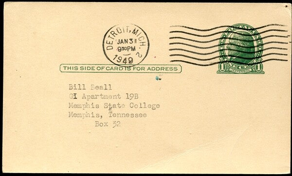 Mickey Cochrane Signed Autographed 1949 Government Postcard GPC JSA COA