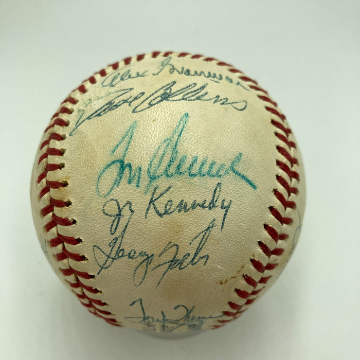 1978 Cincinnati Reds Team Signed Official National League Baseball JSA COA