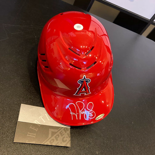 Albert Pujols Signed Los Angeles Angels Game Model Helmet UDA Upper Deck COA