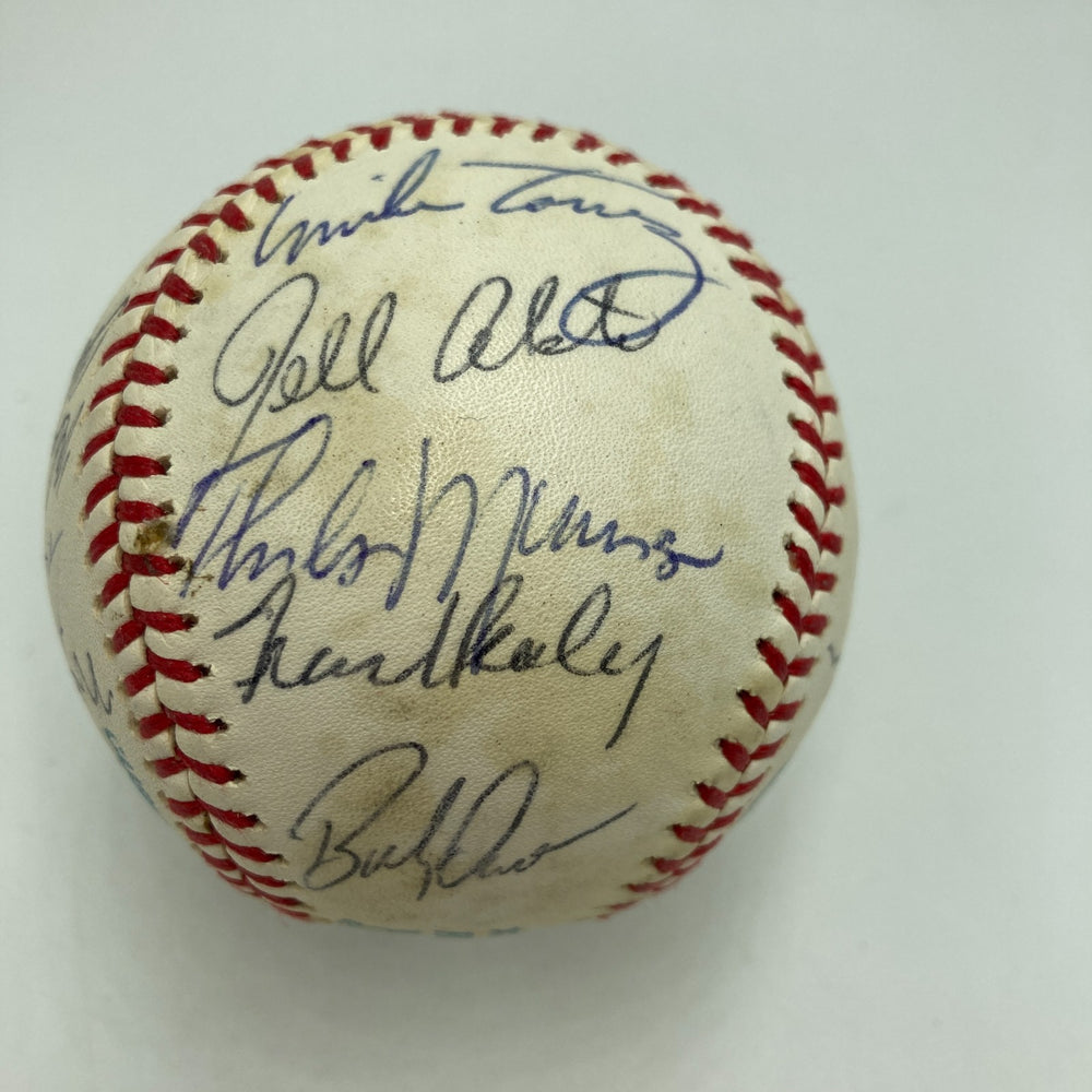 1977 NY Yankees World Series Champs Team Signed Baseball Thurman Munson JSA COA