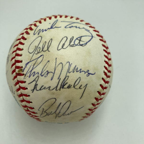 1977 NY Yankees World Series Champs Team Signed Baseball Thurman Munson JSA COA