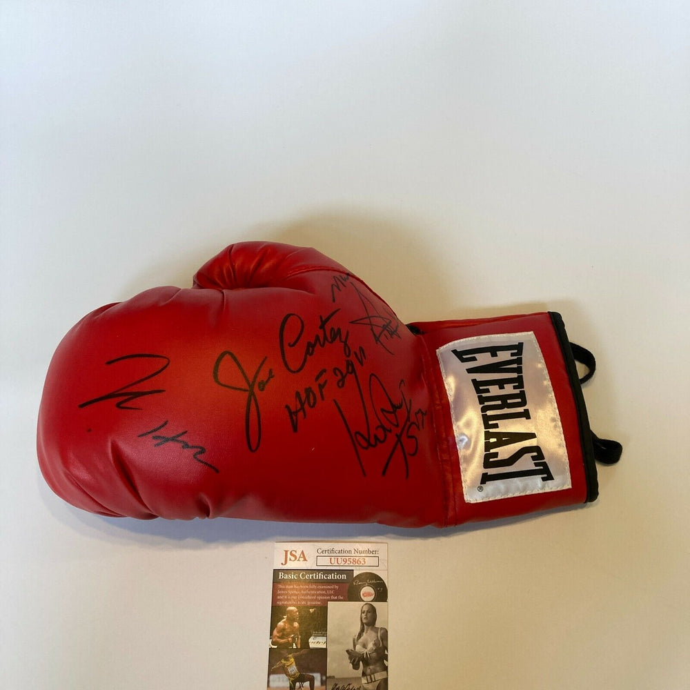 Boxing HOF 2011 Class Signed Glove Joe Cortez Julio Cesar Chavez  Tszyu JSA COA