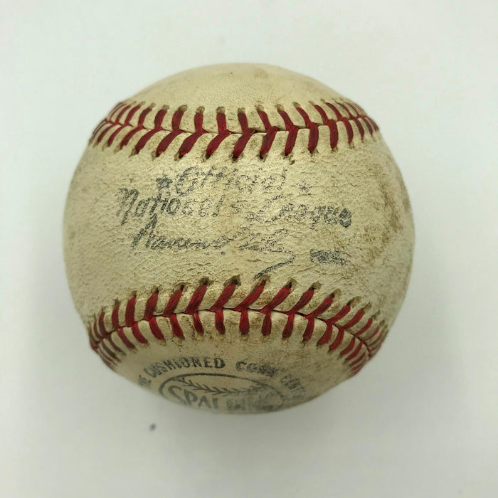 1950's Charlie Grimm Single Signed Game Used NL Baseball Chicago Cubs JSA COA