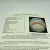 Hank Aaron Eddie Mathews Warren Spahn National League Baseball With JSA COA