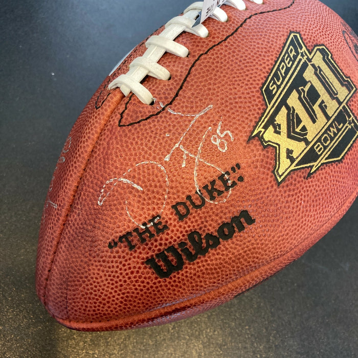 Stephen Baker & David Tyree Signed Official Super Bowl XLII Football JSA COA