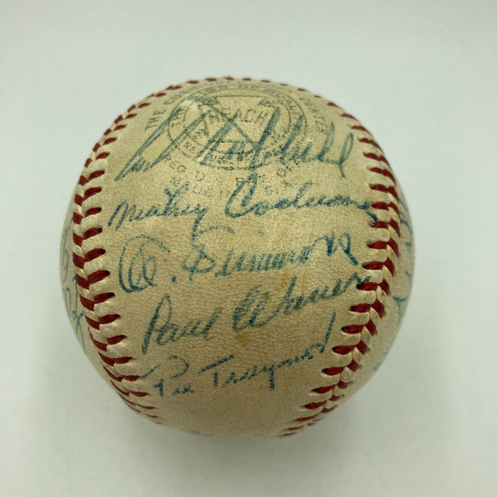 The Finest 1955 HOF Induction Signed Baseball Jimmie Foxx Joe Dimaggio Beckett