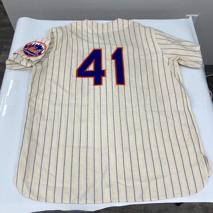 Beautiful Tom Seaver Signed New York Mets Mitchell & Ness Jersey Auto JSA COA