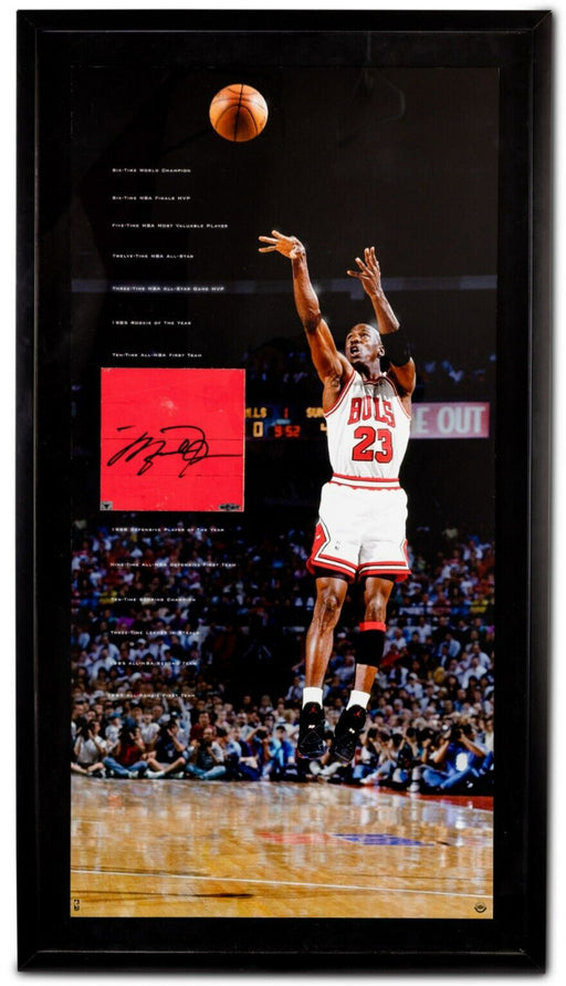Beautiful Michael Jordan Signed Chicago Bulls Game Used Floor UDA & PSA DNA