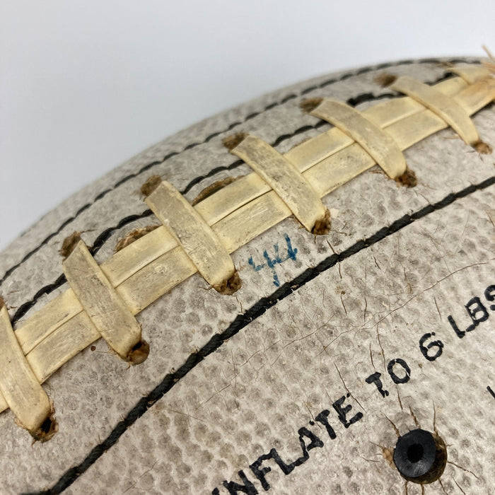 1956 New York Giants NFL Champions Team Signed Football With Mickey Mantle JSA