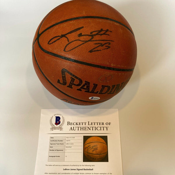 Lebron James #23 Rookie Signed Game Used NBA Basketball Beckett GEM MINT 10