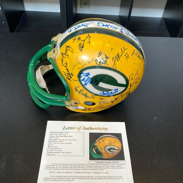 1991 Green Bay Packers Team Signed Full Size Helmet 40+ Sigs With JSA COA