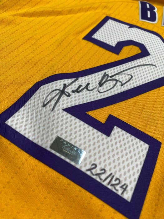 Kobe Bryant "Mamba Out" Signed #24 Authentic Los Angeles Lakers Jersey Panini