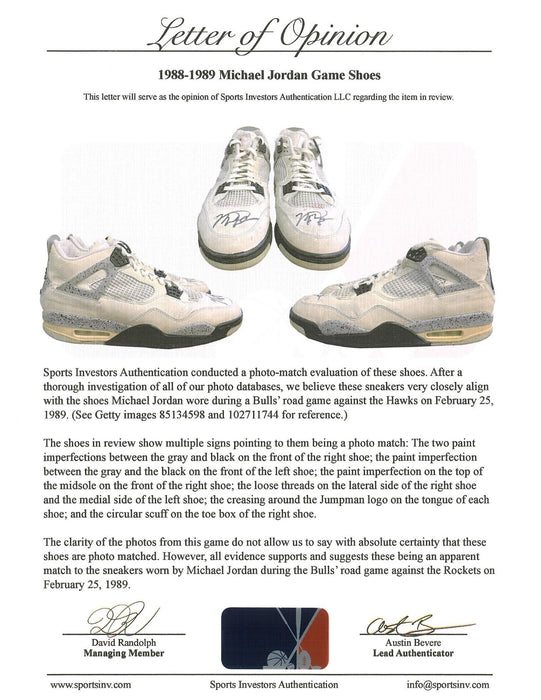 Michael Jordan Game Used Twice Signed 1988 Nike Sneakers Photo Matched Beckett