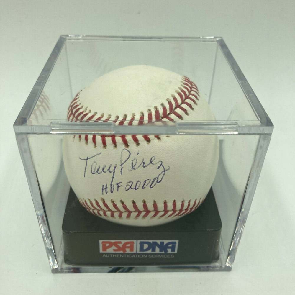 Tony Perez HOF 2000 Signed MLB Baseball PSA DNA Graded GEM MINT 10