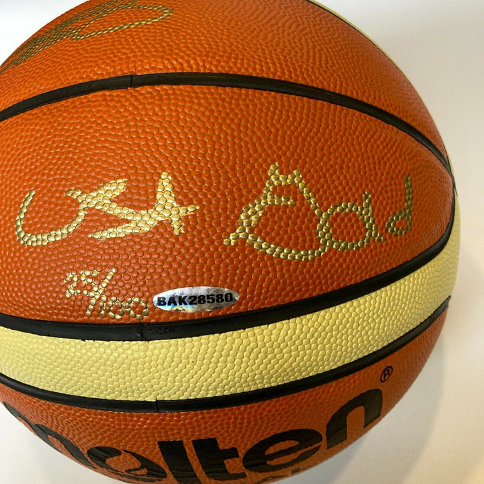 Lebron James "2008 USA Gold" Signed Official Olympics Basketball UDA Upper Deck