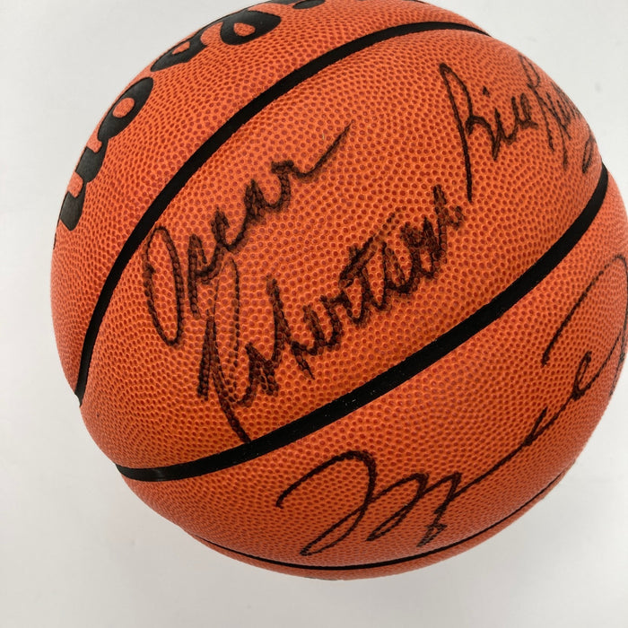Michael Jordan Bill Russell Magic Johnson Larry Bird Signed Basketball UDA & JSA