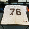 Lou Groza "The Toe" Hall Of Fame 1974 Signed Cleveland Browns Jersey JSA COA