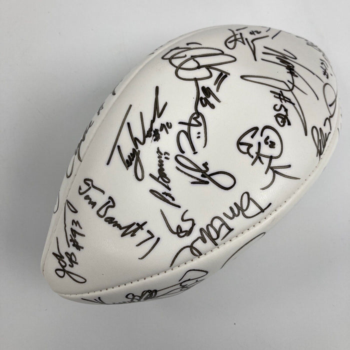 1997 Kansas City Chiefs Team Signed Football Marcus Allen & Tony Gonzalez JSA