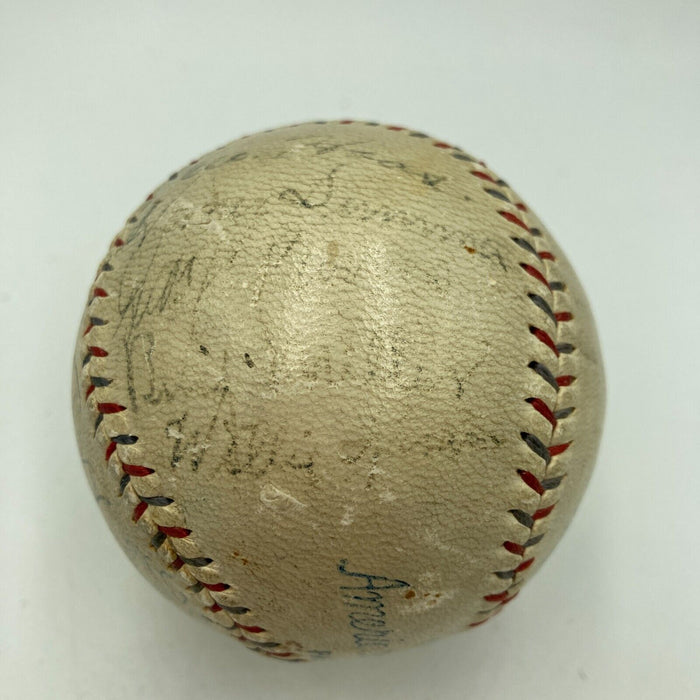 Eddie Collins Red Faber 1929 A's World Series Champs Signed Baseball JSA COA