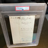 Morgan Bulkeley Twice Signed 1884 Handwritten Letter PSA DNA 8 Hall Of Fame Auto