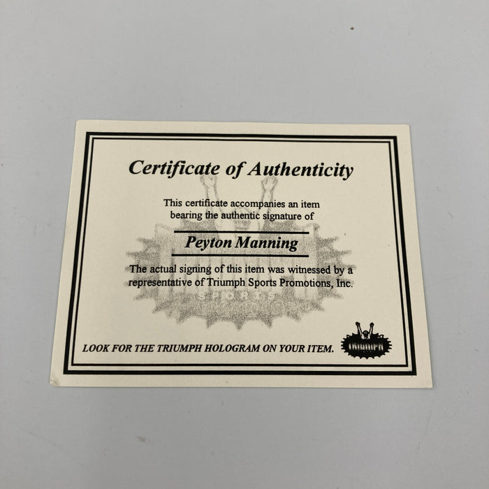 Peyton Manning Signed 1999 Starting Lineup SLU JSA COA