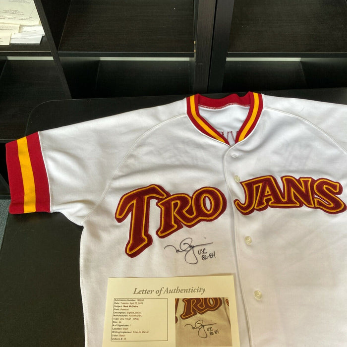 Mark McGwire "USC 1982-1984" Signed Game Used USC Trojans Jersey JSA COA
