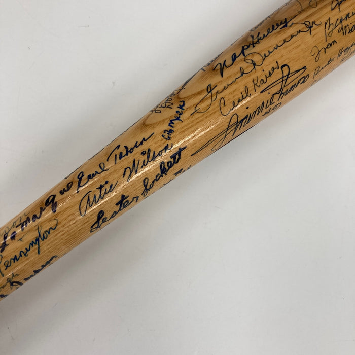 Willie Mays Hank Aaron Negro League Legends Signed Baseball Bat 123 Sigs Beckett