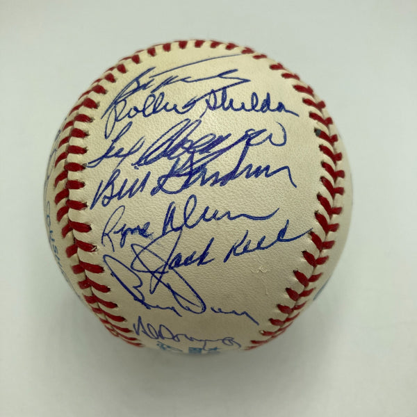 1961 New York Yankees World Series Champs Team Signed Baseball Mickey Mantle JSA