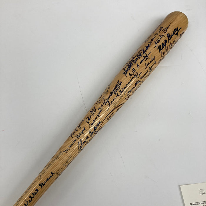Willie Mays Hank Aaron Negro League Legends Signed Baseball Bat 65 Sigs JSA