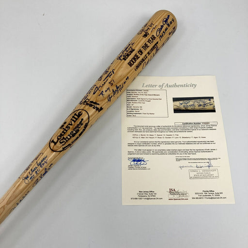 Rookie Of The Year Winners Signed Bat With Willie Mays "ROY 1951" 35+ Sigs JSA