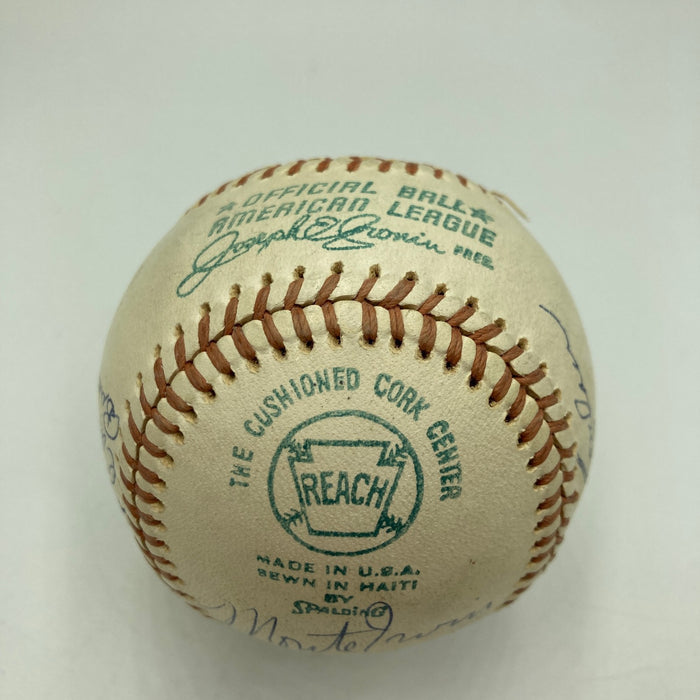 Hall Of Fame Multi Signed Baseball Harry Hooper Joe Medwick Lefty Grove JSA COA