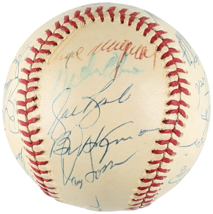 1974 Oakland A’s World Series Champs Team Signed Baseball 24 Sigs JSA COA